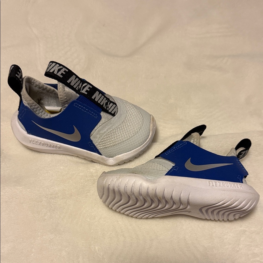 Nike Kids Gray and Blue Sneakers